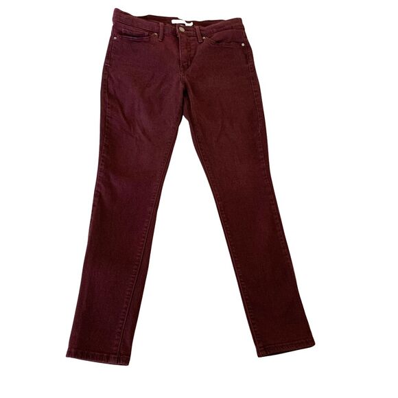 Levi's Denim - Levi's 311 Jeans Women's Size 29 Burgundy Mid-Rise Shaping Skinny Denim
